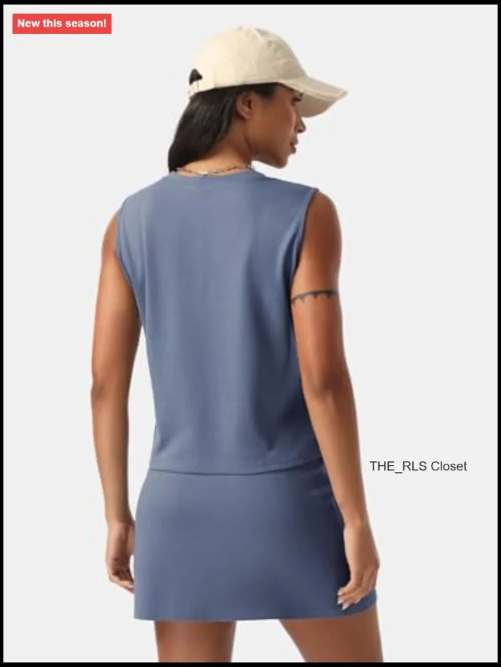 Cotton Spandex Sleeveless Top and Tennis Skort Matching Set